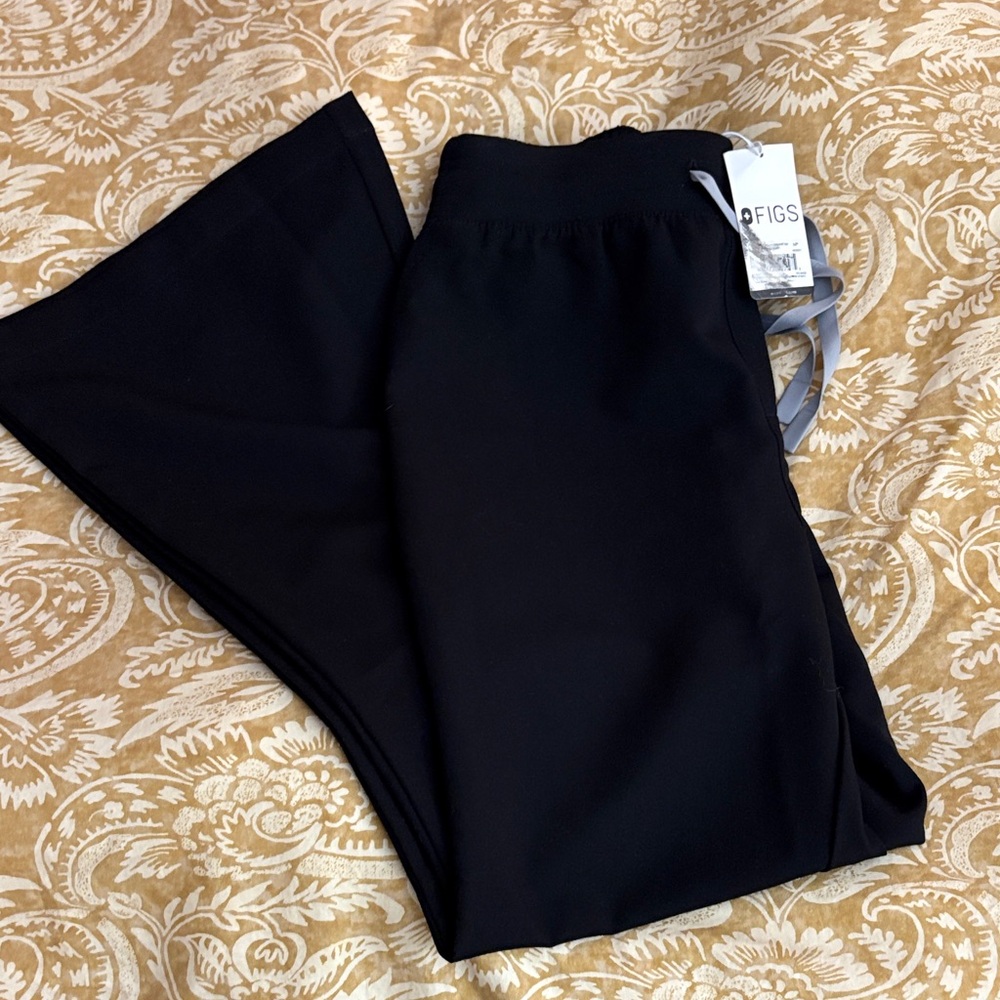 Figs Jet Black Professional Scrub Pants